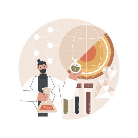 Geochemistry abstract concept vector illustration.のイラスト素材
