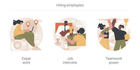 Hiring employees abstract concept vector illustrations.のイラスト素材