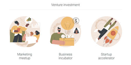Venture investment abstract concept vector illustrations.のイラスト素材