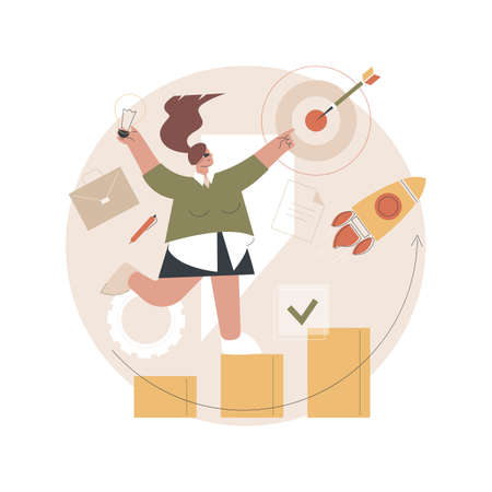 Career growth abstract concept vector illustration.のイラスト素材