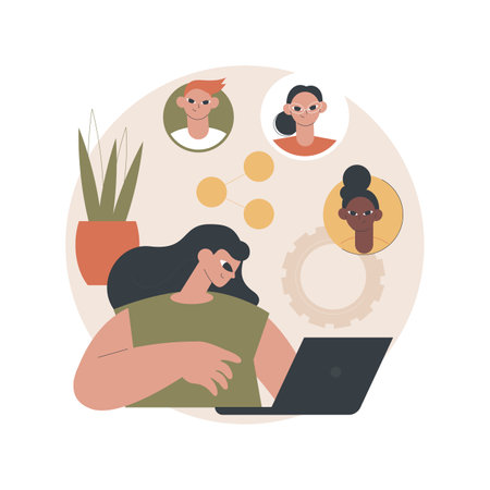 Employee sharing abstract concept vector illustration.のイラスト素材