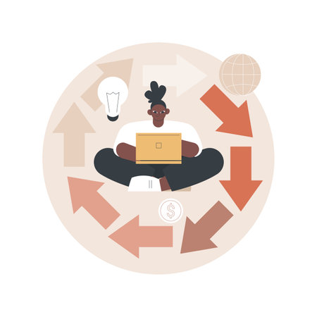 Agile project management abstract concept vector illustration.のイラスト素材