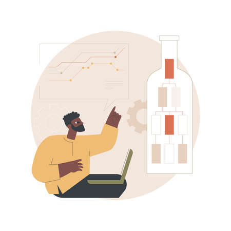 Bottleneck analysis abstract concept vector illustration.のイラスト素材