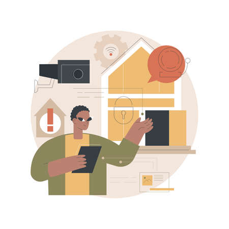 Security systems design abstract concept vector illustration.のイラスト素材