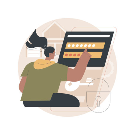 Access control system abstract concept vector illustration.のイラスト素材