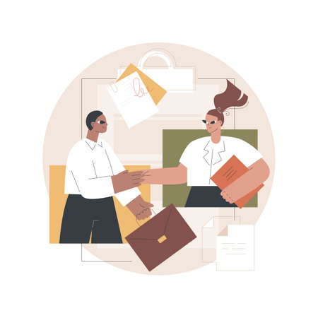 Partnership abstract concept vector illustration.のイラスト素材