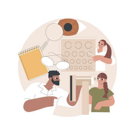 Vision screening abstract concept vector illustration.のイラスト素材
