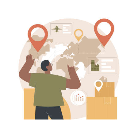 Supply chain management abstract concept vector illustration.のイラスト素材