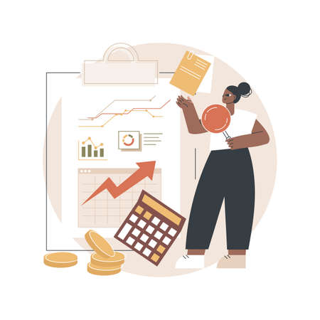 Audit service abstract concept vector illustration.のイラスト素材