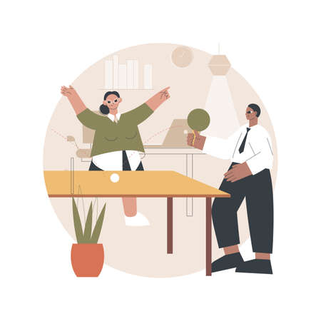 Office fun abstract concept vector illustration.のイラスト素材
