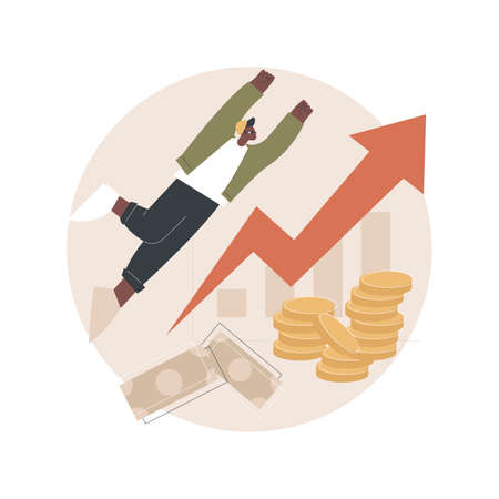 Sales growth abstract concept vector illustration.のイラスト素材