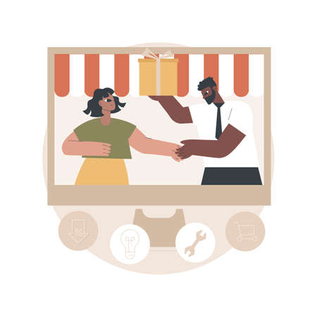 Customer relationship management abstract concept vector illustration.のイラスト素材