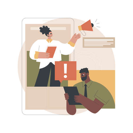 Limit your news intake abstract concept vector illustration.のイラスト素材