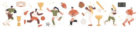 Kinds of sports vector illustrations setのイラスト素材