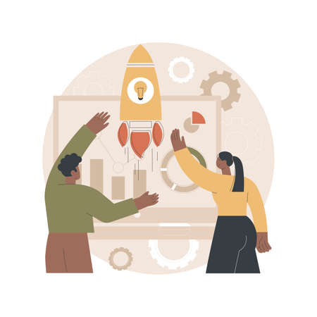 StartUp abstract concept vector illustration.のイラスト素材