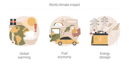 World climate impact abstract concept vector illustrations.のイラスト素材
