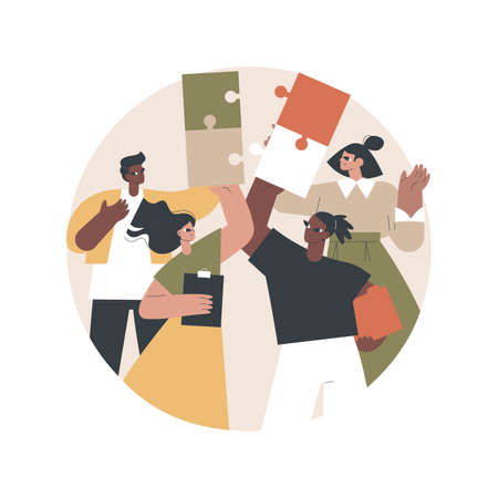 Collaboration abstract concept vector illustration.のイラスト素材
