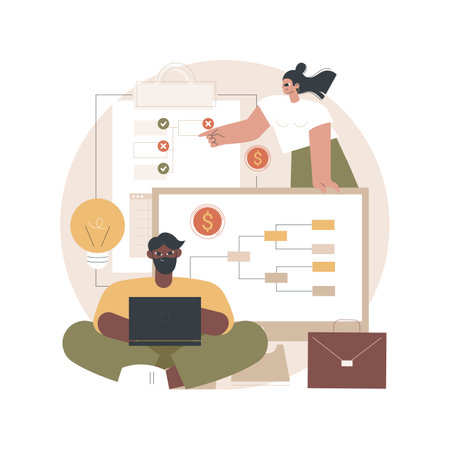 Business process management abstract concept vector illustration.のイラスト素材