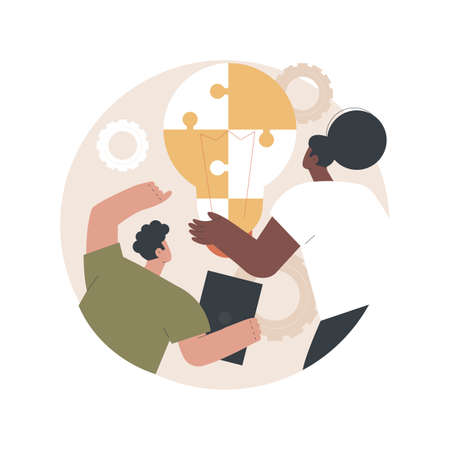 New idea generation abstract concept vector illustration.のイラスト素材