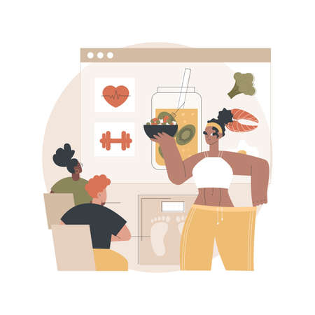 Health and nutrition workshop abstract concept vector illustration.のイラスト素材