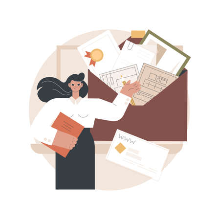 Portfolio abstract concept vector illustration.のイラスト素材