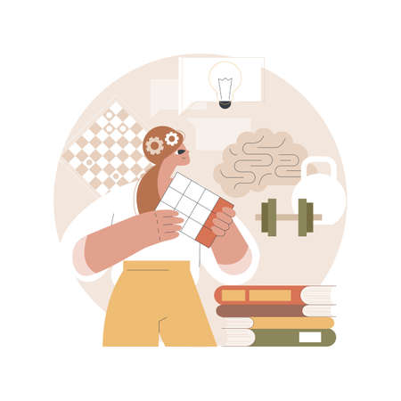 Mind fitness abstract concept vector illustration.のイラスト素材