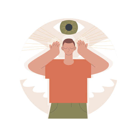 Clairvoyance ability abstract concept vector illustration.のイラスト素材