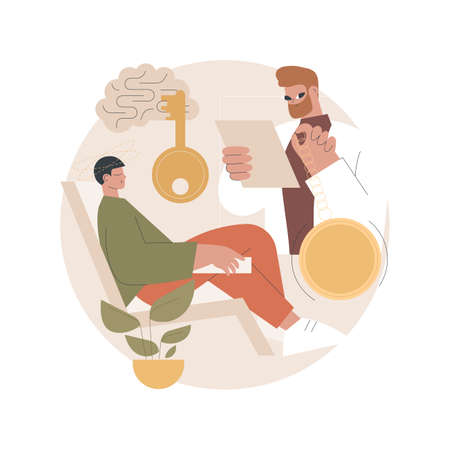 Hypnosis practice abstract concept vector illustration.のイラスト素材