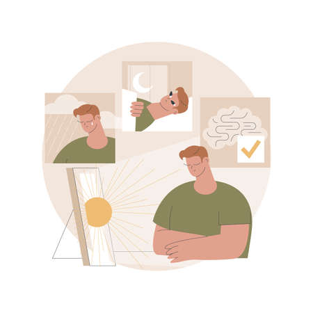 Light therapy abstract concept vector illustration.のイラスト素材