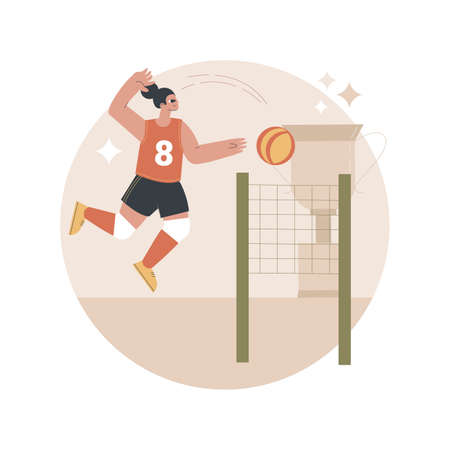 Volleyball abstract concept vector illustration.のイラスト素材