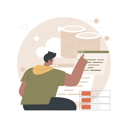 Big data analytics abstract concept vector illustration.のイラスト素材