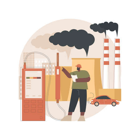 Air pollution abstract concept vector illustration.のイラスト素材
