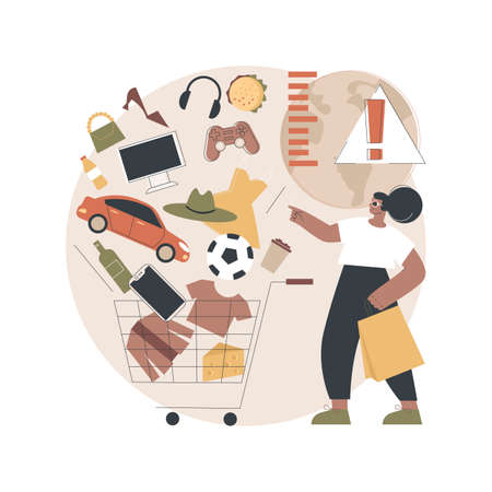 Overconsumption abstract concept vector illustration.のイラスト素材