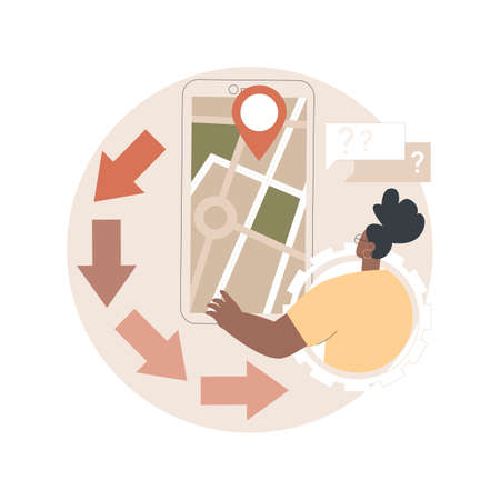 Get directions abstract concept vector illustration.のイラスト素材