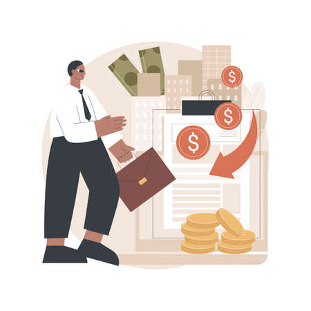 Revenue agency abstract concept vector illustration.のイラスト素材