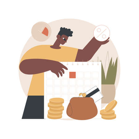 Installment tax payments abstract concept vector illustration.のイラスト素材