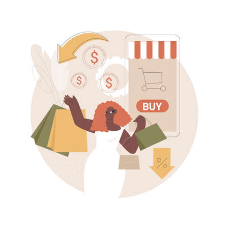 Cashback service abstract concept vector illustration.のイラスト素材