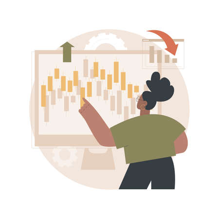 Stock market abstract concept vector illustration.のイラスト素材