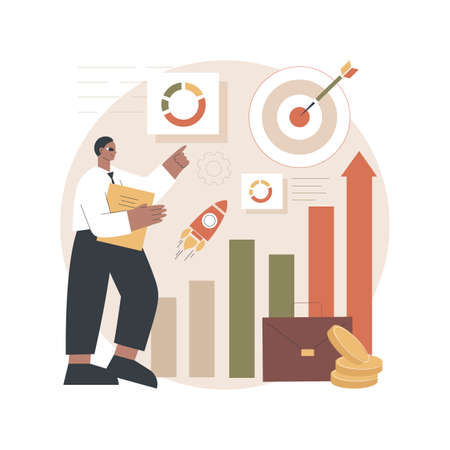 Business direction abstract concept vector illustration.のイラスト素材