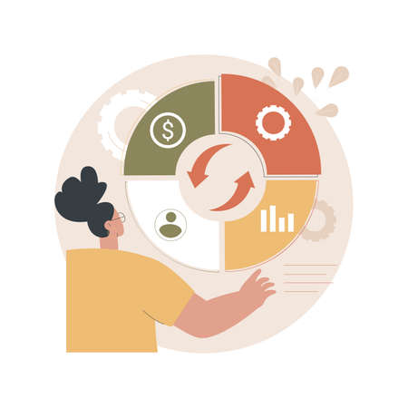 Balanced scorecard abstract concept vector illustration.のイラスト素材
