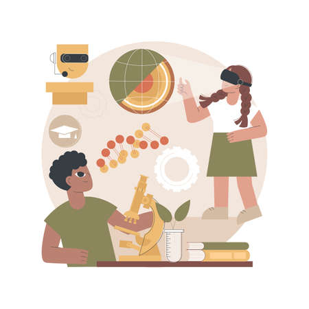 Smart spaces abstract concept vector illustration.のイラスト素材