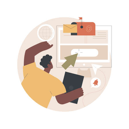 Newsletter abstract concept vector illustration.のイラスト素材