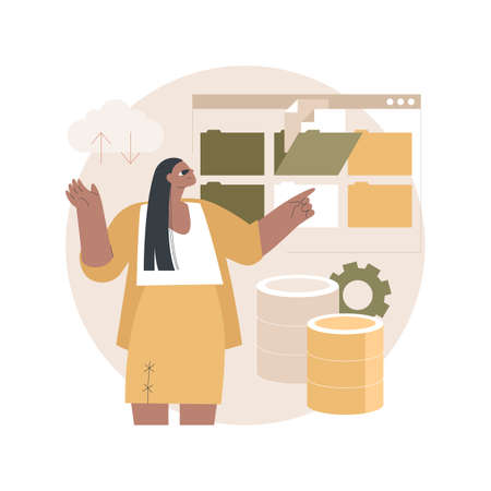 Database abstract concept vector illustration.のイラスト素材
