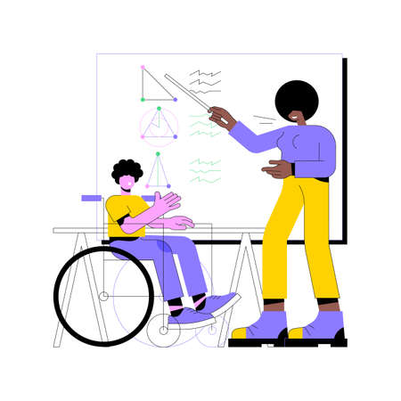 Inclusive education abstract concept vector illustration.のイラスト素材