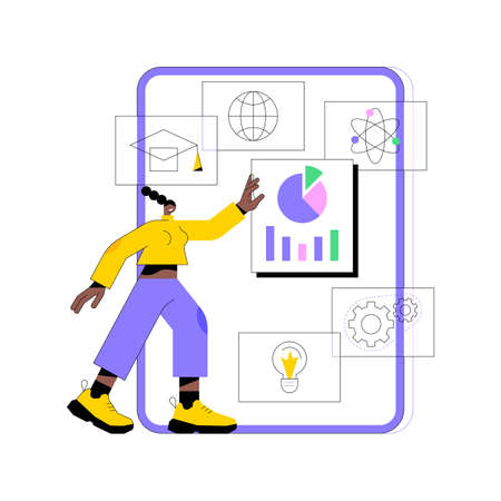 Learning management system abstract concept vector illustration.のイラスト素材