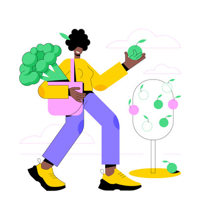 Vegetarianism abstract concept vector illustration.のイラスト素材
