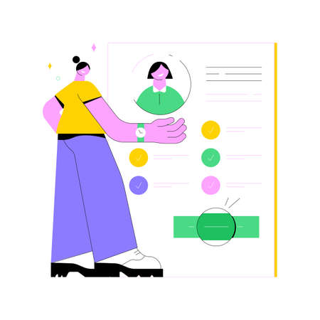 Apply for jobs abstract concept vector illustration.のイラスト素材