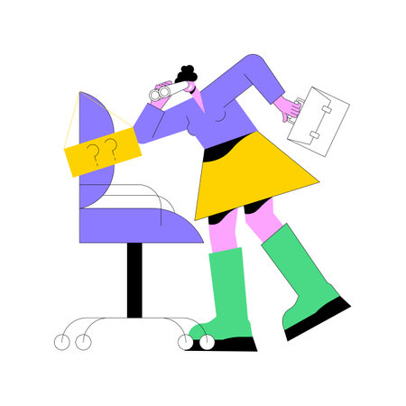Job seekers abstract concept vector illustration.のイラスト素材