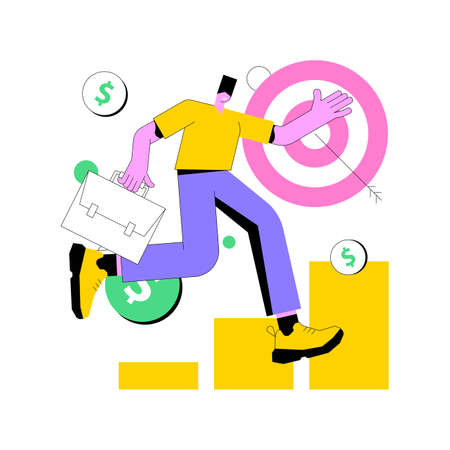 Career growth abstract concept vector illustration.のイラスト素材