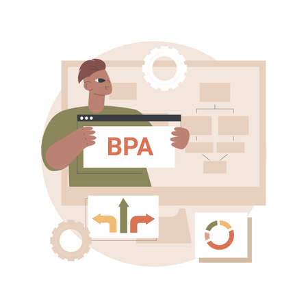 Business process automation abstract concept vector illustration.のイラスト素材